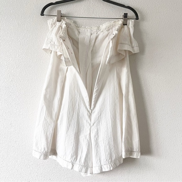 Free People Frills & Thrills White Strapless Ruffle Summer Cottagecore Romper - Picture 9 of 11
